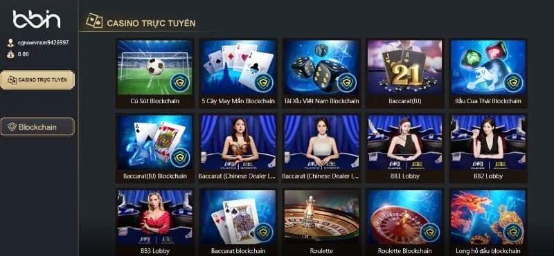 Giao diện của Live Casino J88